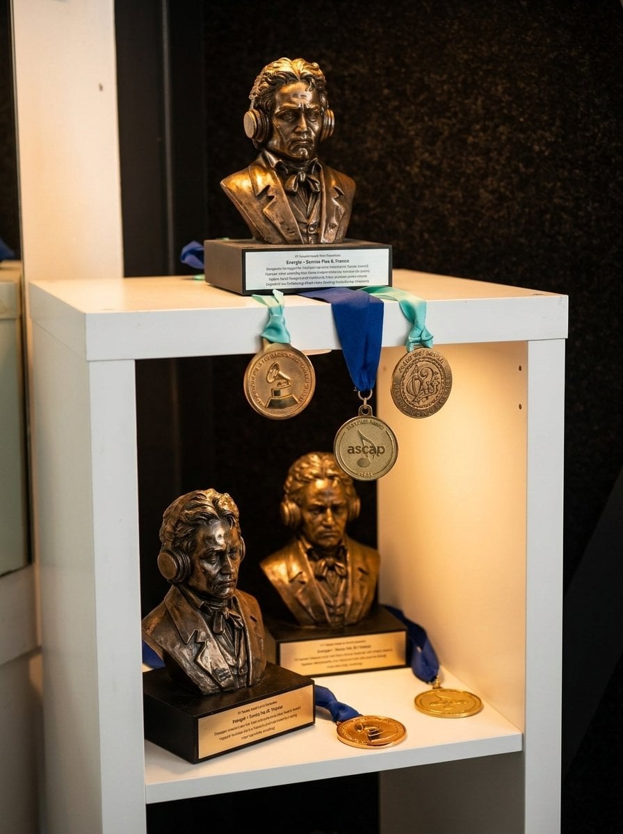 Diamond Music awards shelf